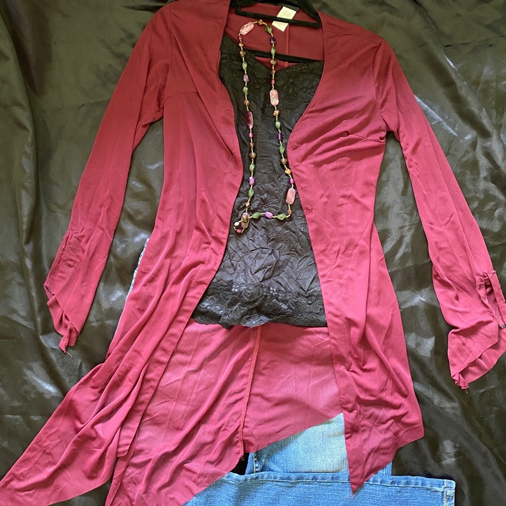 🔥4/$20 -Sheer maroon cover